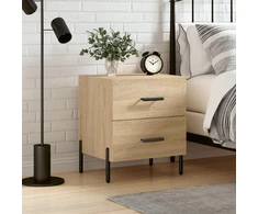Naktinė spintelė, sonoma ąžuolo, 40x35x47,5cm, apdirbta mediena