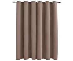 Naktinė užuolaida su metaliniais žiedais, taupe, 290x245cm