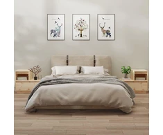 Naktinės spintelės, 2vnt., 60x34x51cm, pušies medienos masyvas