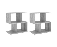 Naktinės spintelės, 2vnt., betono, 50x30x51,5cm, mediena