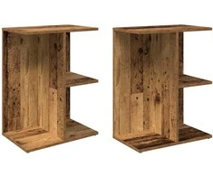 Naktinės spintelės, 2vnt., medienos, 46,5x29x61cm, mediena