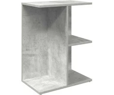 Naktinės spintelės, 2vnt., pilka, 46,5x29x61cm, mediena