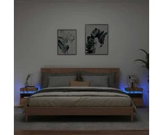 Naktinės spintelės su LED, 2vnt., artisano, 40x39x48,5cm