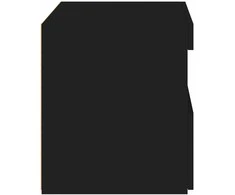 Naktinės spintelės su LED lemputėmis, 2vnt., juodos, 50x40x45cm