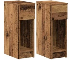 Naktinės spintelės su stalčiumi, 2vnt., medienos, 20x36x60cm