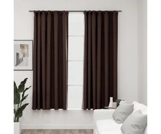 Naktinės užuolaidos su kabliukais, 2vnt., taupe, 140x175cm