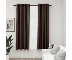 Naktinės užuolaidos su kilputėmis, 2vnt., taupe, 140x175cm
