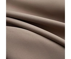 Naktinės užuolaidos su žiedais, 2vnt., taupe spalvos, 140x245cm