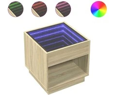 Naktinis staliukas su Infinity LED, ąžuolo, 50x50x50cm