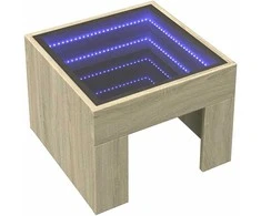 Naktinis staliukas su Infinity LED, ąžuolo, 40x40x30cm