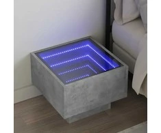 Naktinis staliukas su Infinity LED, betono, 40x40x30cm