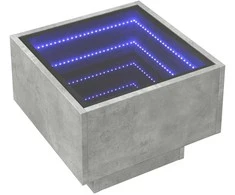 Naktinis staliukas su Infinity LED, betono, 40x40x30cm