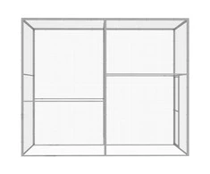 Narvas katėms, 3x1,5x2,5m, galvanizuotas plienas