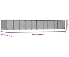 Narvas šunims su durimis, pilkas, 10x2x1,5m, plienas