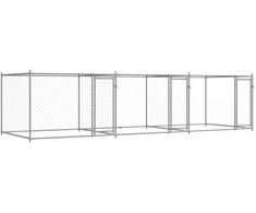 Narvas šunims su durimis, pilkas, 6x2x1,5m, plienas