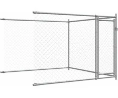 Narvas šunims su durimis, pilkas, 6x2x1,5m, plienas
