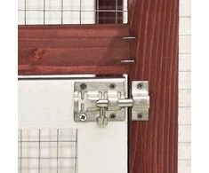 Narvas triušiams, moka ir baltas, 140x63x120cm, eglės masyvas
