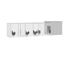 Narvas viščiukams, pilkas, 400x91x100cm, galvanizuotas plienas