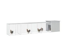 Narvas viščiukams, pilkas, 500x91x100cm, galvanizuotas plienas