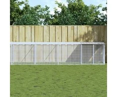 Narvas viščiukams su stogu, pilkas, 803x98x90cm, plienas