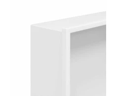 Nišinė dušo lentyna, matinės baltos spalvos, 32x62x9cm, plienas