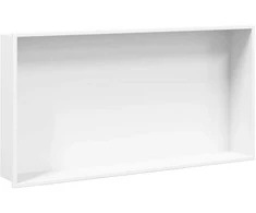 Nišinė dušo lentyna, matinės baltos spalvos, 62x32x9cm, plienas
