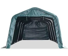 Nuimama palapinė gyvuliams, tamsiai žalia, 3,3x8m, PVC, 550g/m²