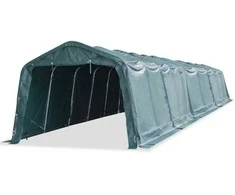 Nuimama palapinė gyvuliams, žalia, 3,3x16m, PVC, 550g/m²