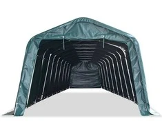 Nuimama palapinė gyvuliams, žalia, 3,3x16m, PVC, 550g/m²