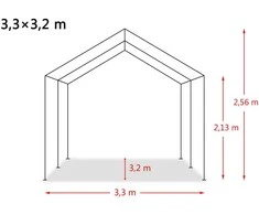 Nuimama palapinė gyvuliams, žalia, 3,3x3,2m, PVC, 550g/m²
