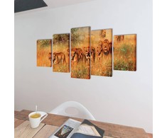 Nuotraukų rėmelis Fotopaveikslas "Liūtai" ant Drobės 100 x 50 cm