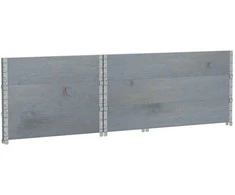 Padėklų apvadai, 3vnt., pilki, 120x80cm, pušies masyvas