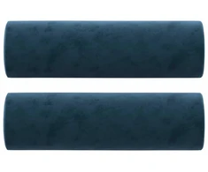 Pagalvėlės, 2vnt., mėlynos spalvos, 15x50cm, aksomas