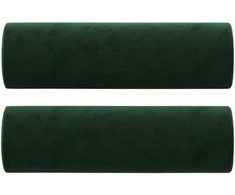 Pagalvėlės, 2vnt., tamsiai žalios spalvos, 15x50cm, aksomas