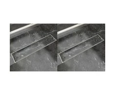 Pailgi dušo latakai, 2vnt., 530x140mm, nerūdijantis plienas