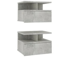 Naktiniai staliukai, 2vnt., betono, 40x31x27cm, mediena