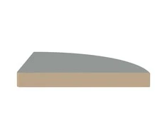 Pakabinama kampinė lentyna, pilkos spalvos, 35x35x3,8cm, MDF