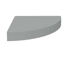 Pakabinama kampinė lentyna, pilkos spalvos, 25x25x3,8cm, MDF