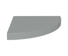 Pakabinama kampinė lentyna, pilkos spalvos, 35x35x3,8cm, MDF