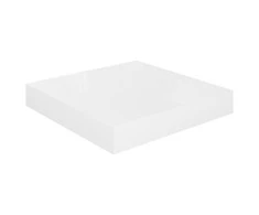 Pakabinama sieninė lentyna, balta, 23x23,5x3,8cm, MDF, blizgi