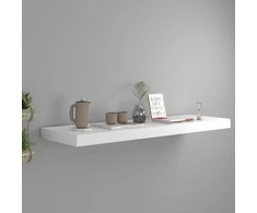 Pakabinama sieninė lentyna, balta, 80x23,5x3,8cm, MDF