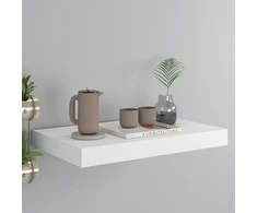 Pakabinama sieninė lentyna, baltos spalvos, 40x23x3,8cm, MDF