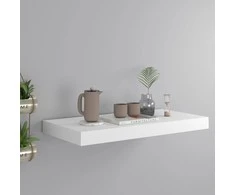 Pakabinama sieninė lentyna, baltos spalvos, 50x23x3,8cm, MDF