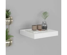 Pakabinama sieninė lentyna, baltos spalvos, 23x23,5x3,8cm, MDF