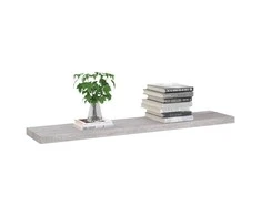 Pakabinama sieninė lentyna, betono pilka, 120x23,5x3,8cm, MDF
