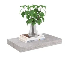 Pakabinama sieninė lentyna, betono pilka, 40x23x3,8cm, MDF