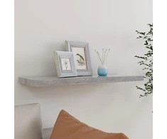 Pakabinama sieninė lentyna, betono pilka, 80x23,5x3,8cm, MDF