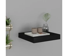 Pakabinama sieninė lentyna, juodos spalvos, 23x23,5x3,8cm, MDF