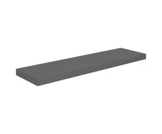 Pakabinama sieninė lentyna, pilka, 90x23,5x3,8cm, MDF, blizgi