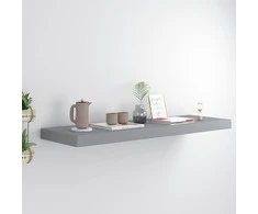 Pakabinama sieninė lentyna, pilkos spalvos, 80x23,5x3,8cm, MDF